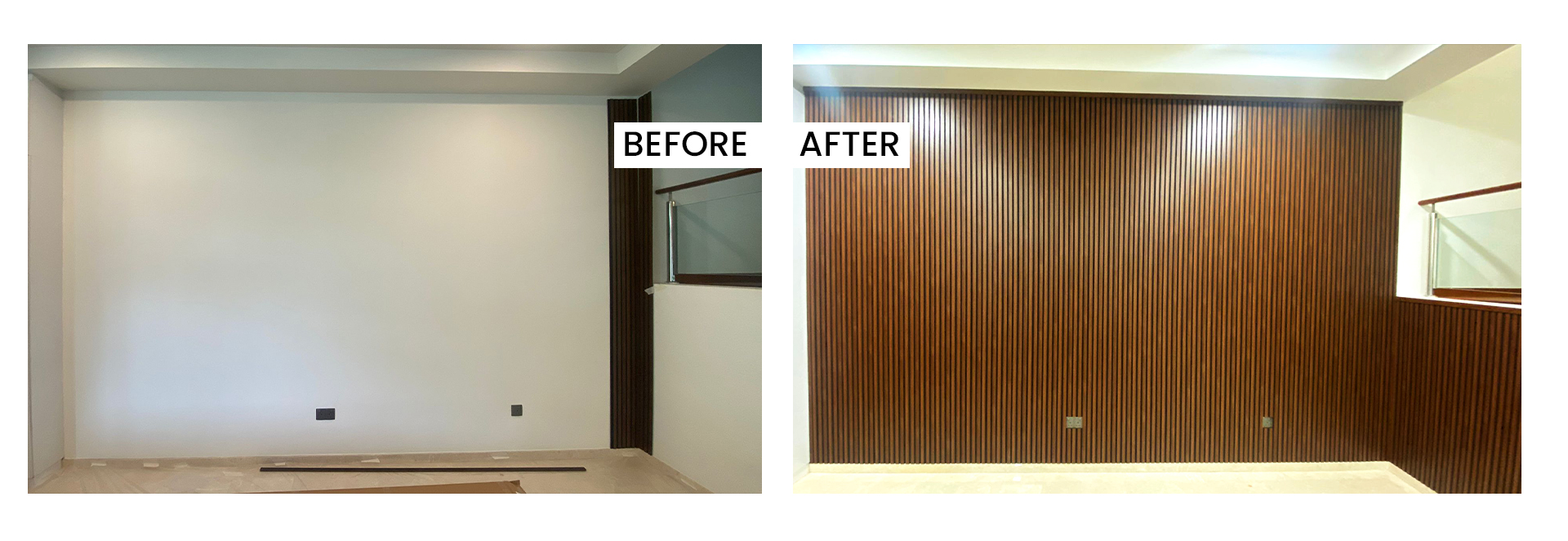 Brown Wood Fluted Panel